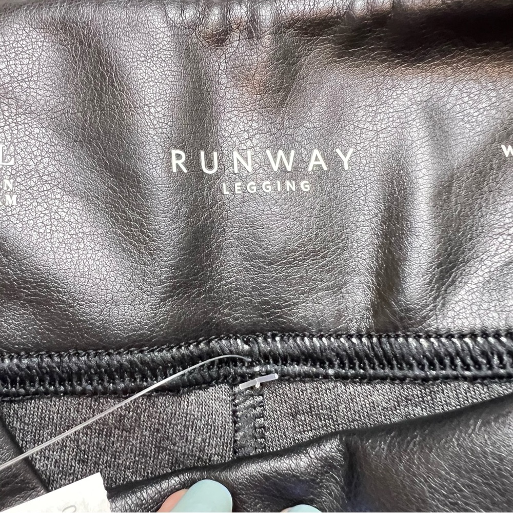 White House Black Market Faux Leather Runway Leggings. Size 0 Long. NWT - Picture 7 of 15